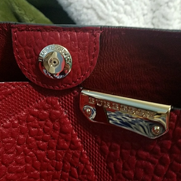Burberry tote red in like new condition - Picture 3 of 7